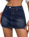 ZELROXA Denim Jean Mini Skirt