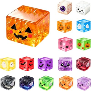 GENERIC Halloween Spooky Ghost Squishy Cube Fidget Toys