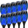 AOUNQ 10 or 4 Pack Blue Solar Torch Light