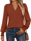 ANRABESS Womens Puff Long Sleeve Shirts