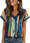 Zeagoo Women Top Short Sleeve Shirts Blouses 2026 Fashion Summer Graphic Tees Clothes Cute Business Work Outfits S