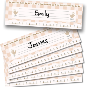 Hadley Designs Desk Name Tags for Classroom –36 Student Name Tags for Desks, 14.5×4.5 Name Plates for Classroom Decor, Teacher Supplies Boho Nametags, 1st-3rd Grade Kindergarten Preschool Must Haves