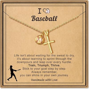 TURANDOSS Ball Sports Cross Necklace