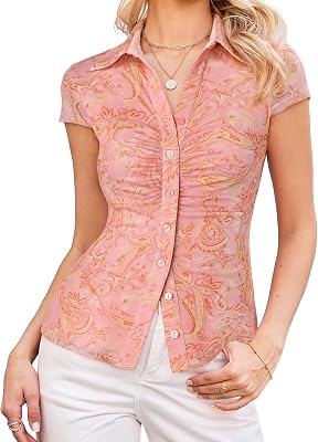 GRACE KARIN Mesh Boho Tops