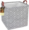 Foldable Storage Bin For Laundry Closet Bedroom Home Decor, Grey wheat | Canvas PE liner,12.6 inch cube,standable foldable,cartoon print,multi-scene storage for laundry sundries cabinet shelf