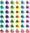 SICOHOME Line up Spots for Classroom Floor – 42Pcs Floor Numbers for Classroom Lining up Number Stickers for Back to School Kindergarten Preschool Elementary Supplies