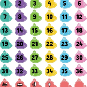 SICOHOME Line up Spots for Classroom Floor – 42Pcs Floor Numbers for Classroom Lining up Number Stickers for Back to School Kindergarten Preschool Elementary Supplies