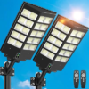 2 Pack 26″ Large Solar Street Lights Outdoor Waterproof – 9000W 120000LM Solar Powered Parking Lot Light Dusk to Dawn,Motion Sensor Commercial LED Solar Flood Lights Remote Control