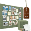 48″ *36″ Large Felt Bulletin Boards,12pack Cork Boards for Wall Decor, Classroom Office Home & Dorm Room Essentials, 60 Adhesive Tabs & 50 Pushpins (Light Green)
