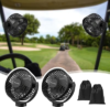 MAGOLFIN 2-Pack 12000mAH Magnetic Golf Cart Fan