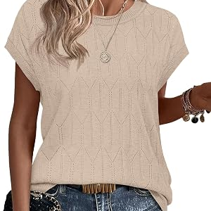 SAMPEEL Short Sleeve Sweaters