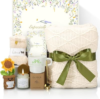 Get Well Gifts for Women Care Package – Surgery Recovery & Chemo Comfort Box, Feel Better Basket for Her After Miscarriage or Illness,Surgery Cancer, Encouraging Self-Care Gift(Green White)