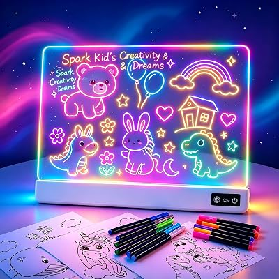 SROT 17 Inch Rechargeable LED Drawing Board for Kids