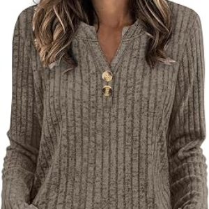 SAMPEEL V Neck Fall Sweaters