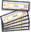 Hadley Designs Desk Name Tags for Classroom –36 Student Name Tags for Desks, 14.5×4.5 Name Plates for Classroom Decor, Teacher Supplies Crayon Nametags, 1st-3rd Grade Kindergarten Preschool Must Haves