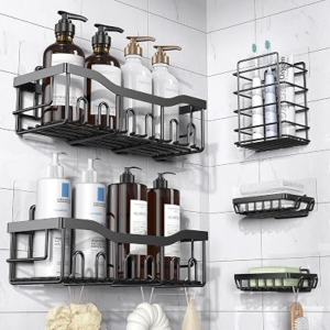 EUDELE Adhesive Shower Caddy 5 Pack