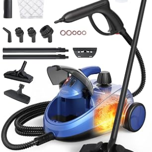 Steam Cleaner, 293°F 58 PSI Powerful Multipurpose Handheld Steam Mop for Home, Built-in Storage, 21 Attachments, 50Oz Capacity, Heavy Duty Canister St