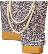 WOOMADA 2Pcs Woven Base Beach Tote Bag Set