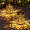 BABINETO 2Pack Solar Flame Lantern