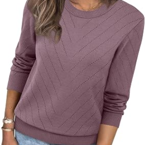 SAMPEEL Womens Crew Neck Sweaters
