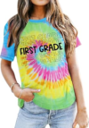 YI XIANG RAN Teacher Shirts Women: Tie Dye Teacher Tshirt Funny Teacher Life Shirt Teacher Tee Tops Short Sleeve Teacher Gifts(TieDye4, XX-Large)