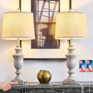SAIWEYA Set of 2 Farmhouse Table Lamps