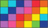 Booooom Jackson Rainbow Classroom Rug 13’x 7’5”, Large, Colorful, Seating Area Rug for School, Preschool, Elementary, Interactive Activities, Decorative Classroom Carpet