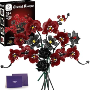 SOOLIO Orchid Rose Flower Bouquet Building Set