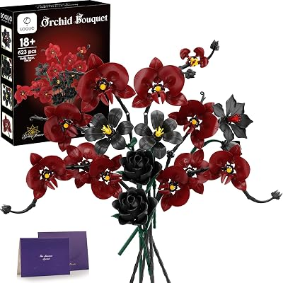 SOOLIO Orchid Rose Flower Bouquet Building Set