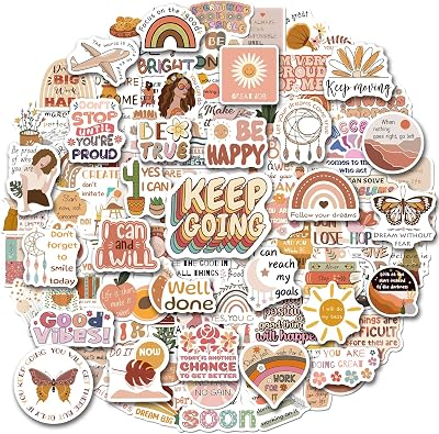 200PCS Inspirational Stickers, Boho Motivational Decals