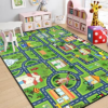 HBUFBUQ Kids Car Rug City Road Mat