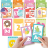 Flash Cards for Toddlers 1-3 – 58 Double-Sided ABC Flash Cards, Alphabet Flash Cards, Number Color Shapes, Learning Cards for Toddlers 1-3, Preschool Kindergarten Homeschool