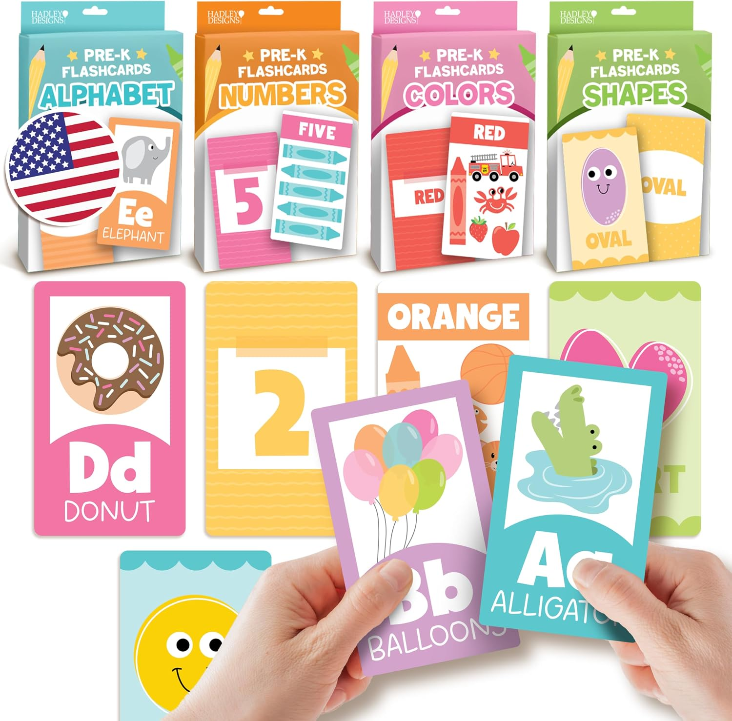 Flash Cards for Toddlers 1-3 - 58 Double-Sided ABC Flash Cards, Alphabet Flash Cards, Number Color Shapes, Learning Cards for Toddlers 1-3, Preschool Kindergarten Homeschool