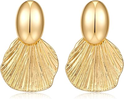 FILMOON Fan-Shell Dangle Earrings