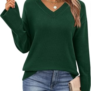 PRETTYGARDEN Long Sleeve V Neck Comfy Sweaters