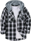 SWISSWELL Mens Flannel Hoodie Shirts
