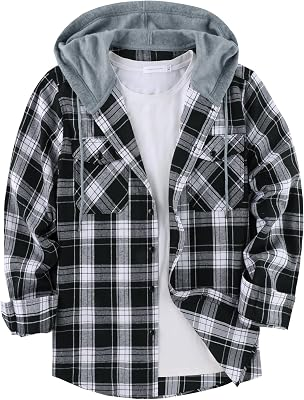 SWISSWELL Mens Flannel Hoodie Shirts