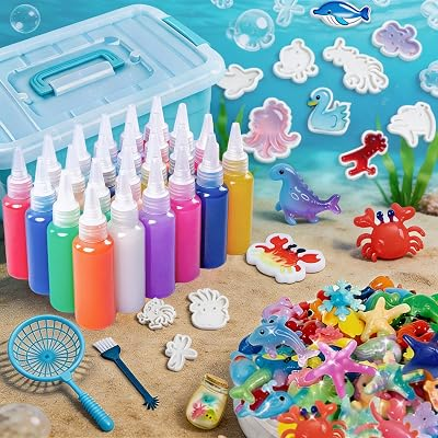 Magic Water Elf Toy Kits, Aqua Fairy Water Gel for Kids, 24 Gels 20 Molds, Squishies Squishy Toy Maker, Arts Crafts Magic Gel Water Pets Set for ages 3+ Girls Boys Toys Birthday Christmas Easter Gifts