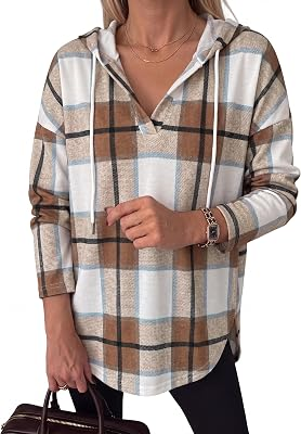 ANRABESS Knit Long Sleeve V Neck Hoodie