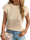APROLIVE Womens Short Sleeve Textured Dressy Tops