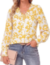GRACE KARIN Boho Floral Long Sleeve Blouses