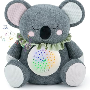 Baby Sleep Soother Bedtime Koala with Night Light Star Projector, Soft Cotton Stuffed Animal Toys for Boys Girls, Lullaby Music, White Noise for Newborn Shower Gifts