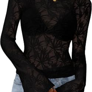 PRETTYGARDEN Womens Lace Tops