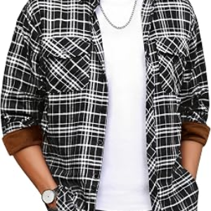 RIOOFINX Mens Flannel Shirt