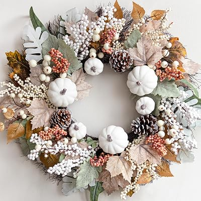 ORIENTAL CHERRY 18 Inch Autumn Pine Cone Wreath