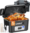 Cordless Electric Lunch Box Rechargeable, 1.5L Heated Lunch Box Cordless for Men & Adults – 27000mAh Portable Self-Heating Food Warmer with Insulated Bag, Stainless Steel Leakproof, 220°F, Black