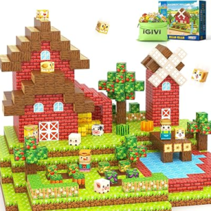 1″ Magnetic Blocks Farm Animals Set, Magnetic Cubes with Ultra Magnet Strength for Kids Ages 3-12, STEM Magworld Toys Ideal Gifts for 3+ Years Old Boys Girls