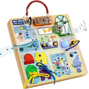 TEEKDEER Busy Board Montessori Toys for Toddler