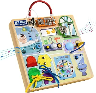 TEEKDEER Busy Board Montessori Toys for Toddler
