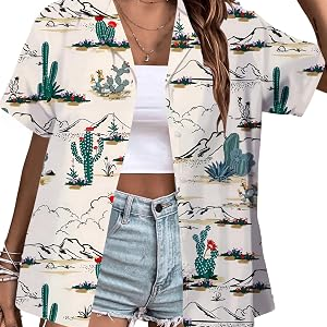 TEWMEU Women Cowgirl Shirt